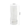 Nordic transparent glass flower vase irregular shape modern home room table decor 29cm - Medium / 1230 Ribbed Cylindrical Vase - Transparent