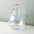 Iridescent glass vase nordic modern minimalist round flower vase tabletop home decor - Iridescent Small