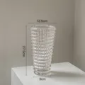 Transparente Kristall Glasvase moderne dekorative Blumenvase Wohnkultur 27,5 cm hoch - Großer Runder Stil
