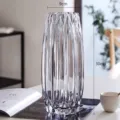 Transparent glass vase Nordic style modern flower arrangement table centerpiece decor 30cm. - Tall Style / Smoke