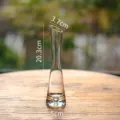 Vaso Solitario in Vetro Trasparente Moderno Minimalista Piccolo Calibro Composizione - Vaso piccolo a bocca obliqua - Piccolo