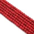 4mm Rote Türkis Edelstein Perlen Halbfertige Runde DIY Schmuck Zubehör zum Basteln - 4mm (Ca. 90-95 Stk) / Roter Netzjaspis