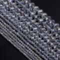 Perline di cristallo trasparente sfaccettate per accessori di gioielli fai da te. - 3*2mm Diametro del Foro 0.8mm (Circa 100 Perle) / Bianco AB