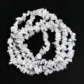 Filo di perline di trucioli irregolari in turchese bianco naturale per gioielli 8x5mm - 8*5mm (circa 220 pezzi) / Turchese Bianco