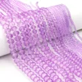 Fili di perle di cristallo viola sfaccettate per creazione di gioielli fai da te bracciale - 3*2mm Diametro del Foro 0.8mm (Circa 100 Perle) / Viola Cristallo Cotto
