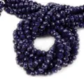 Perline di abaco in cristallo sfaccettato blu scuro fili sfusi per accessori di gioielli. - 100 Pezzi (4x3mm) / Porcellana Blu Opaca