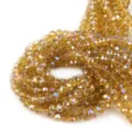 Perline abaco in cristallo sfaccettato dorato per gioielli fai da te collane bracciali. - 3*2mm Diametro del Foro 0.8mm (Circa 100 Perle) / Tigre Dorato AB