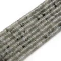 Perline distanziali piatte rotonde in labradorite per creazione di gioielli fai da te e bracciali. - 4mm (160 Pezzi) / Perlina Distanziatrice Labradorite
