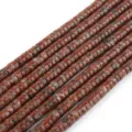 Perline distanziatrici piatte in diaspro rosso, perline sciolte per creazione di gioielli. - 4mm (160 Pezzi) / Perlina Distanziatrice Pietra Rossa Sesamo