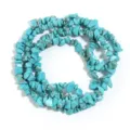 Filo di perle di turchese naturale chip irregolari per creazione di gioielli fai da te - 8*5mm (circa 220 pezzi) / Turquenite Blu