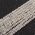 Perline distanziatrici piatte rotonde in cristallo bianco ruota accessori gioielli - 4mm (160 Pezzi) / Perlina Distanziatrice Cristallo Bianco