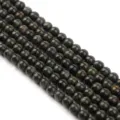 4mm natürliche Edelstein lose Perlen halbfertig Perlen Material für DIY Schmuckherstellung - 4mm (Ca. 90-95 Stk) / Schwarzer Stein