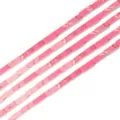 Rosa Kaiserjaspis Röhrenperlen 13x4mm für DIY handgemachte Schmuckherstellung und Basteln - Stil 2 / 29 Stück/Packung / Fuchsia