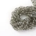 Filo di perle abaco in cristallo sfaccettato grigio per accessori di gioielli fai da te - 100 Pezzi (4*3mm) / Grigio trasparente