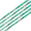 Grüne Kaiserjaspis Rechteckige Säulen Perlen DIY Handgemacht Schmuck Zubehör 13x4mm - Stil 2 / 29 Stück/Packung / Sattes Grün