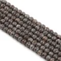 4mm braun grau natur edelstein perlen halbfertige runde perle diy schmuck zubehör teile - 4mm (Ca. 90-95 Stk) / Kaffee Schneeflocke