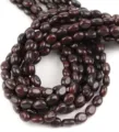 8x6mm Flache Ovale Edelstein Perlen Dunkelrot Stein Perlen fuer DIY Schmuck Herstellen - 8x6mm (ca. 45 Stück) / Blumenrot