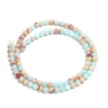 Naturstein Perlen Detailansicht, ideal fuer DIY Schmuck und individuelle Armband Designs. - 4mm (Ca. 90-95 Stk) / Shoushan-Stein