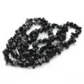 Black irregular natural stone chip beads, DIY semi-finished crystal jewelry accessories - Black Agate Chips