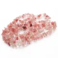 Natural crystal stone chip beads irregular pink quartz DIY jewelry supplies 5-8mm - Watermelon Red Chips