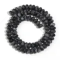 Perline abaco in pietra naturale rondelle distanziatrici per collana braccialetto gioielli. - Stile Perla Abaco / Diametro 8mm (Circa 65 Pezzi/Confezione) / Spettrolite Nera