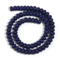 Filo di perle rondelle in lapislazzuli naturale per la creazione di gioielli fai da te - Stile Perla Abaco / Diametro 8mm (Circa 65 Pezzi/Confezione) / Lapislazzulo
