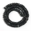 Perline di giada naturale a rondella per creazione di gioielli fai da te collana braccialetto. - Stile Perla Abaco / Diametro 8mm (Circa 65 Pezzi/Confezione) / Giada Nera