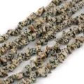 Natural Dalmatian jasper chip beads, 5-8mm irregular drilled stone for DIY jewelry making. - Dalmatian Stone Gravel