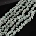 Natural stone chip bead strands for DIY jewelry making, 5-8mm irregular crystal beads. - Tianshan Blue Stone Gravel