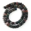 Perle di pietra preziosa naturale abaco rondelle per fai da te creazione di gioielli bracciali - Stile Abaco in Agata Indiana / Diametro 4mm Spessore 2mm (Circa 150 Pz)