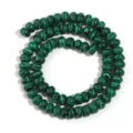 Perline abaco malachite verde filo sfuso per gioielli fai da te e accessori bracciali. - Stile Perlina d'Abaco Malachite / Diametro 4mm Spessore 2mm (Circa 150 Pz)