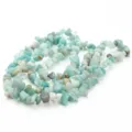 Irregular natural stone chip beads, 5-8mm drilled crystal gemstone strands for DIY jewelry. - Amazonite Stone