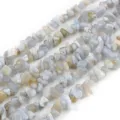 Natural stone chip beads, 5-8mm irregular crystal quartz strands for DIY jewelry making. - Purple Agate