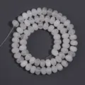 Perline abaco in cristallo bianco naturale perline distanziatrici in pietra preziosa DIY - Stile Abaco in Giada Bianca / Diametro 4mm Spessore 2mm (Circa 150 Pz)