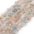 5-8mm irregular natural stone chip beads crystal gemstone strands diy jewelry making accessories - Morganite