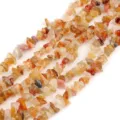Natural gemstone chip beads, 5-8mm irregular crystal stone DIY semi-finished jewelry making. - Red Agate Gravel