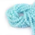 Perline di cristallo sfaccettato azzurro sciolte per accessori di creazione gioielli DIY - 100 Pezzi (3x2mm) / Giada Blu Lago