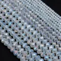 Perline di cristallo sfuse e sfaccettate accessori per gioielli fai da te assortiti - 4*3mm Foro 0.8mm (Circa 100 Pezzi) / Opale AB