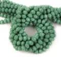 Perline sfaccettate in cristallo verde a forma di abaco per braccialetti fai da te gioielli. - 100 Pezzi (3x2mm) / Verde chiaro