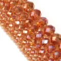 Perline rondelle in cristallo sfaccettato ambra componente creazione gioielli variante - 100 Pezzi (3x2mm) / Borgogna