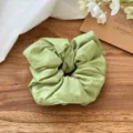 Coletero verde liso estilo nube para mujer elegante accesorio de pelo coleta de caballo - Grande 15cm / Verde
