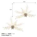 Pearl crystal shoe clips bridal DIY wedding shoe accessories decorative shoe buckles 9x6cm - Floral Style (SC-J061) / 2-Piece Set / Gold