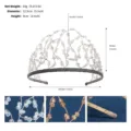 Bridal crystal mesh hairband handmade wedding rhinestone tiara sparkling hair accessory - White
