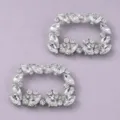 Set van kristalen strass schoenclips, sprankelende decoratieve schoengespen voor dames. - Verfijnde en Duurzame Schoenclips (SC-J045) / 2-Delige Set