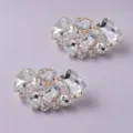 Kristallen strass schoenclips in rosé-gouden afwerking met sprankelende clusterdecoraties - Elegant & Atmosferische Stijl (SC-J022) / 2-Delige Set