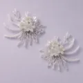 Zilveren kristallen bloem schoenclips elegante bruiloft pumps decoratieve accessoires - Luxe Geavanceerde Stijl (SC-J062) / 2-Delige Set
