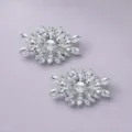 Sprankelende kristallen schoenclips luxe bloemvormige schoenaccessoires voor feest. - Zachte Schoenclips in Mori-stijl (SC-J078) / 2-Delige Set