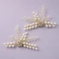 Elegante parel kristal schoenclips handgemaakte gouden draad bloem schoenaccessoires - Kralen Veelzijdig (SC-J061) / 2-Delige Set