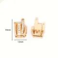 Dettaglio accessorio gioiello in lega strass gancio multistrato, ciondolo fai-da-te. - Oro