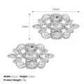 Detachable crystal pearl shoe buckle wedding rhinestone shoe clips decorative accessories - Silver (SC-J043)